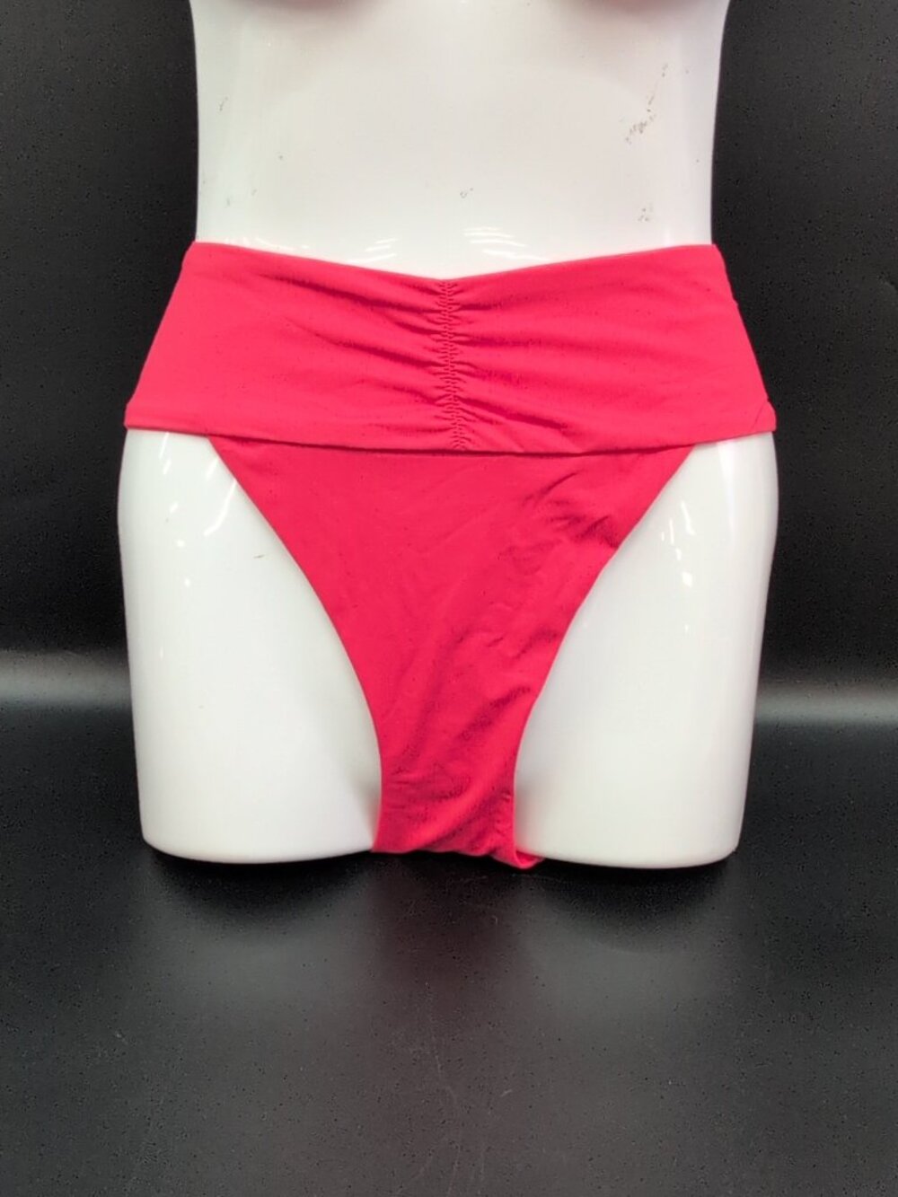 Victoria Secret Swim Essential Cinched High Waist Bikini Bottom Medium Hot Pink